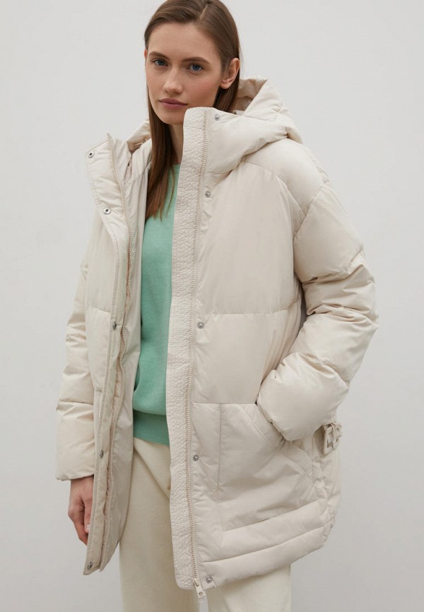 женская утепленные куртка finn flare, бежевая