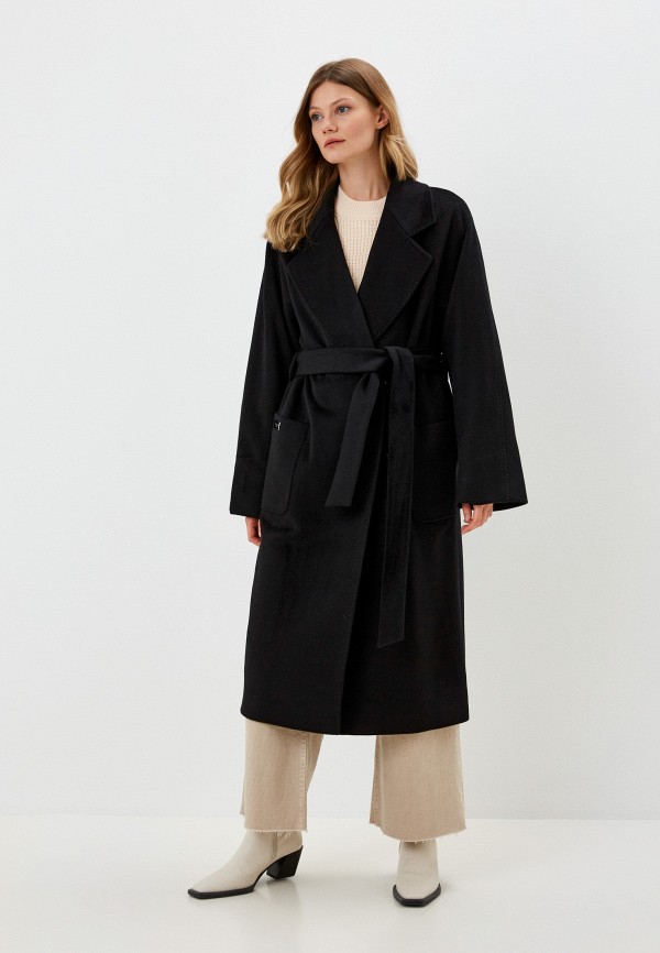 женское двубортные пальто avalon, черное