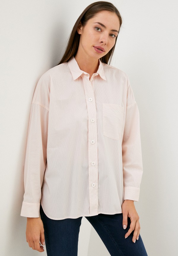 женская рубашка с длинным рукавом sevenseventeen, розовая