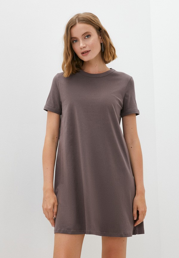 женское платье-футболки befree, коричневое