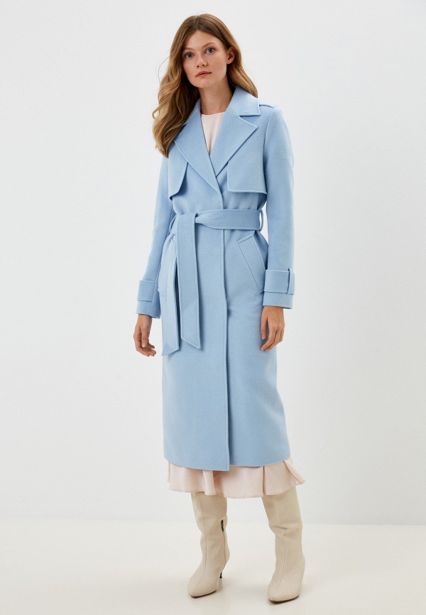 женское двубортные пальто vivaldi, голубое