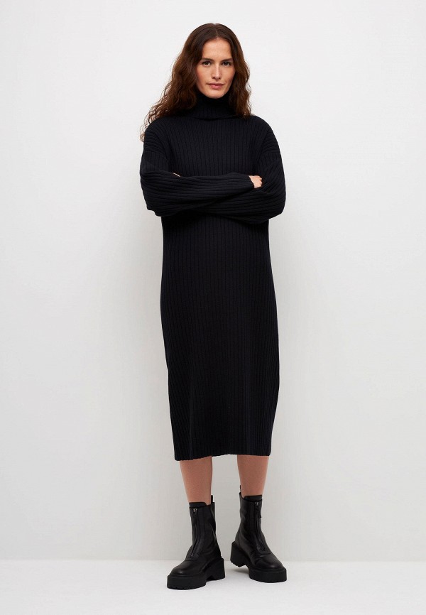 женское платье-свитеры sela, черное