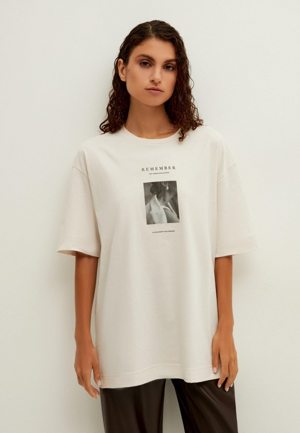 женская футболка zarina, бежевая
