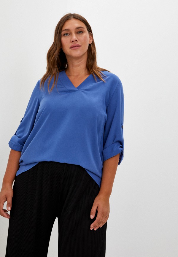 женская блузка с коротким рукавом varra, синяя