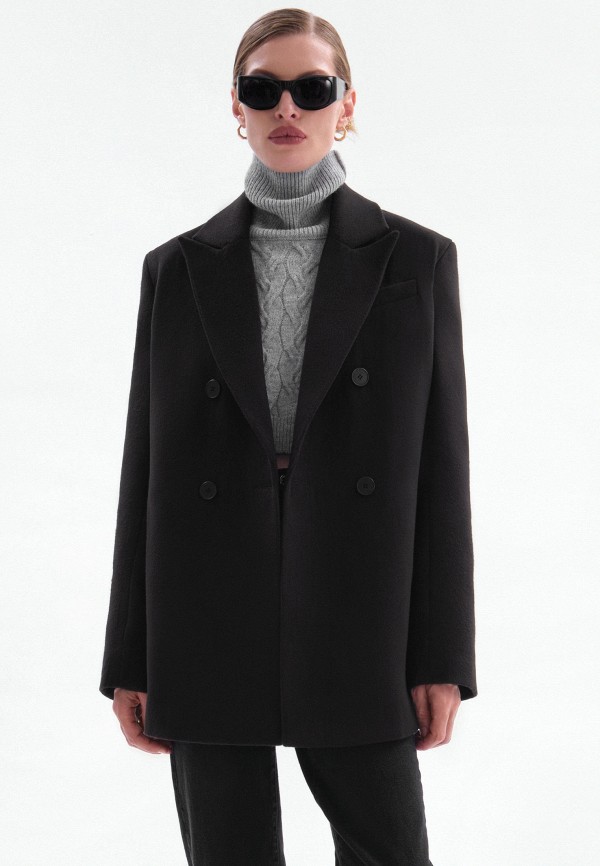 женское пальто top top, черное