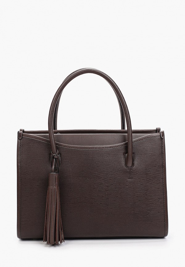 женская сумка с ручками eleganzza, коричневая