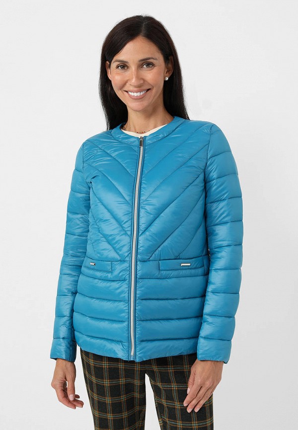 женская утепленные куртка helena vera, голубая