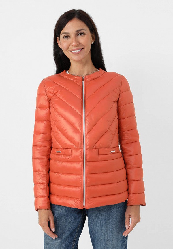 женская утепленные куртка helena vera, оранжевая