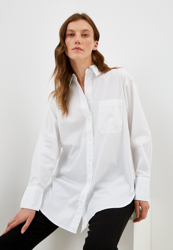 женская рубашка с длинным рукавом tom tailor, белая