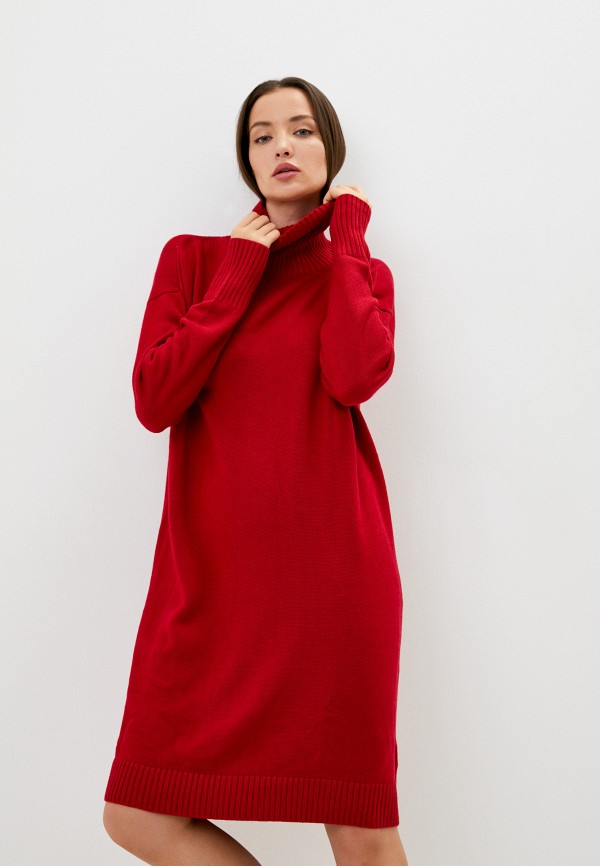 женское платье-свитеры baon, красное