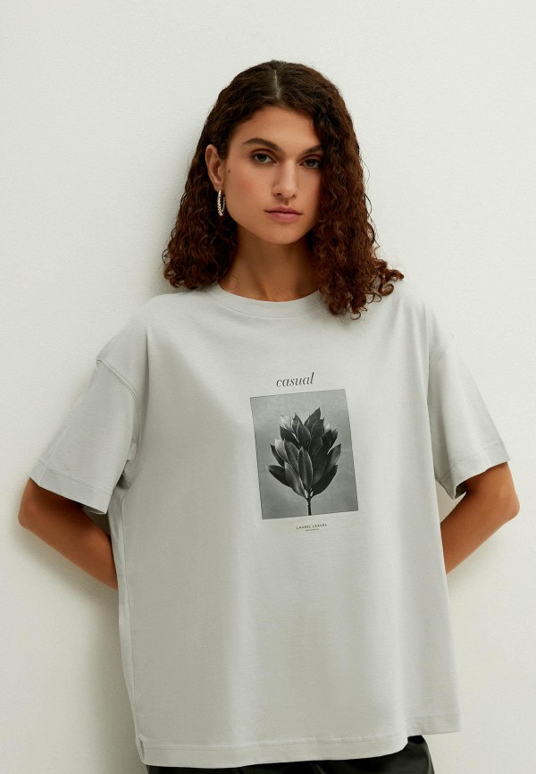 женская футболка zarina, серая