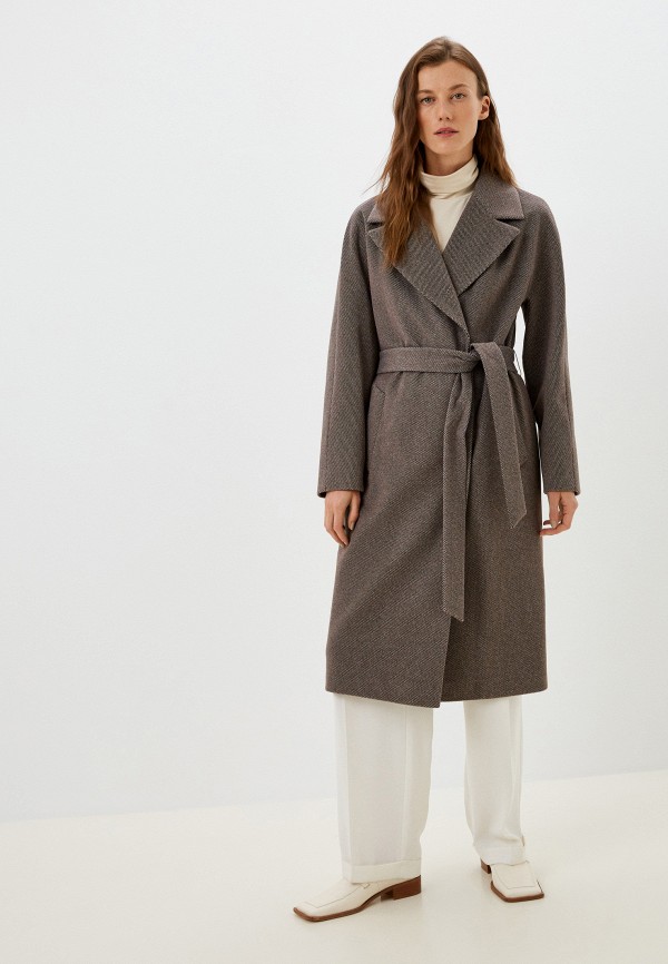 женское двубортные пальто avalon, коричневое