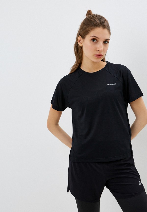 женская спортивные футболка demix, черная