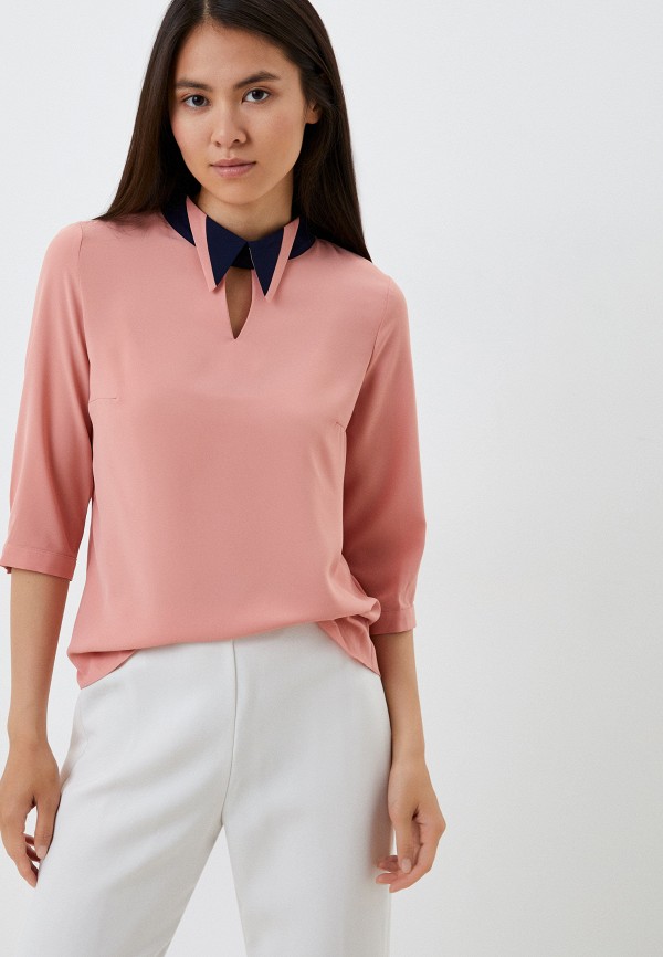 женская блузка с длинным рукавом selisa, розовая