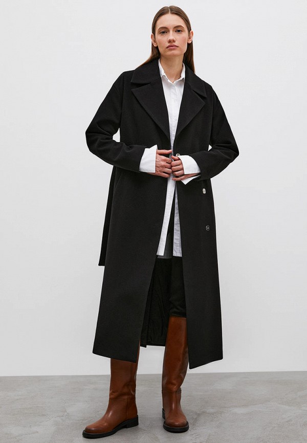 женское двубортные пальто finn flare, черное