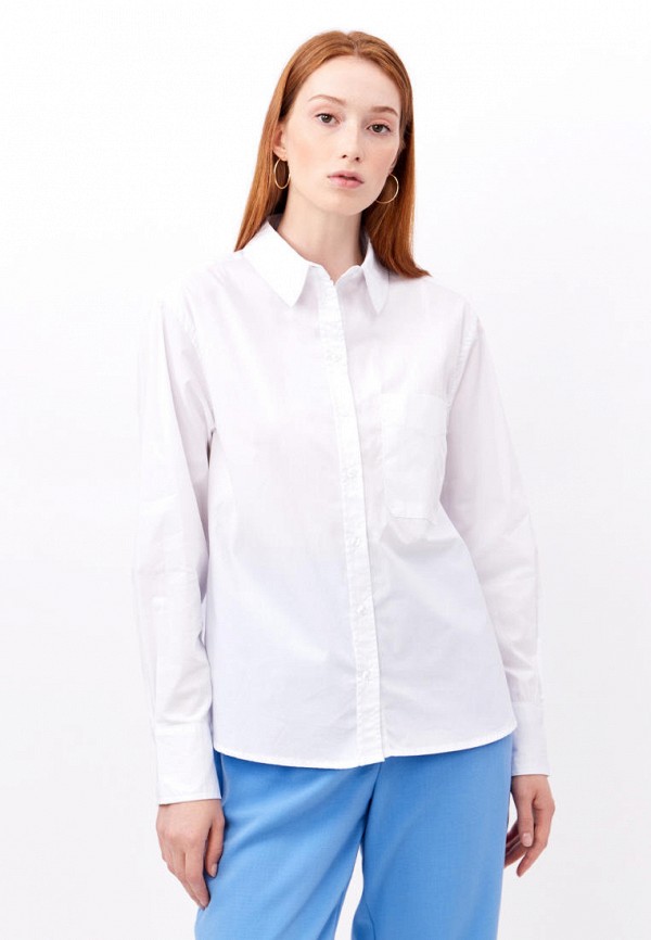 женская рубашка с длинным рукавом modis, белая