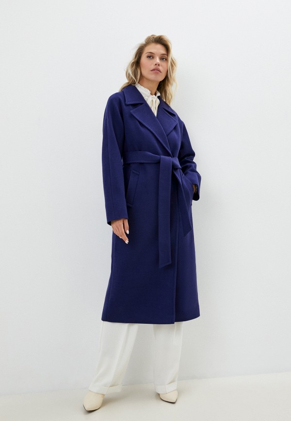 женское двубортные пальто vittoria vicci, синее