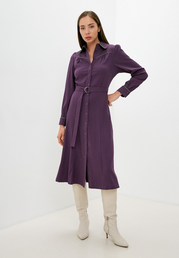 женское платье-рубашки victoria solovkina, фиолетовое