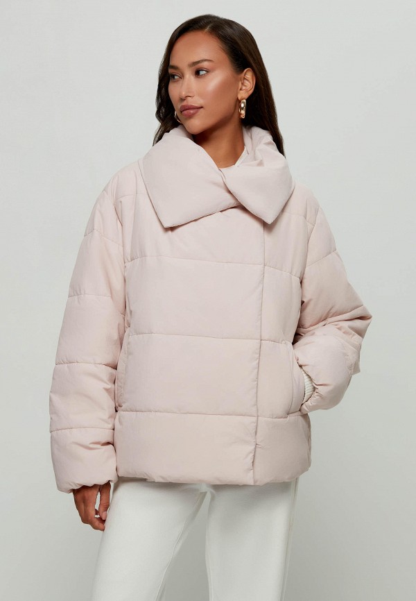 женская утепленные куртка zarina, розовая