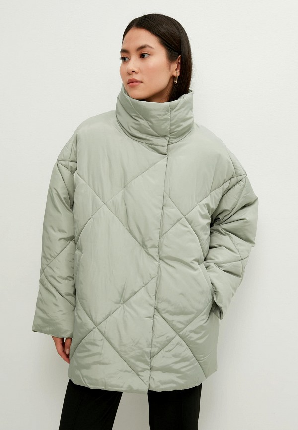 женская утепленные куртка zarina, зеленая