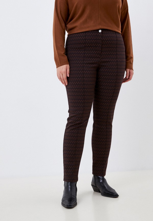 женские зауженные брюки gerry weber, коричневые