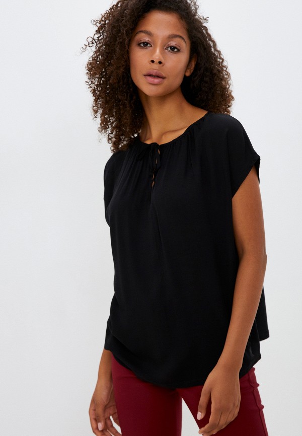 женская блузка с коротким рукавом gerry weber, черная