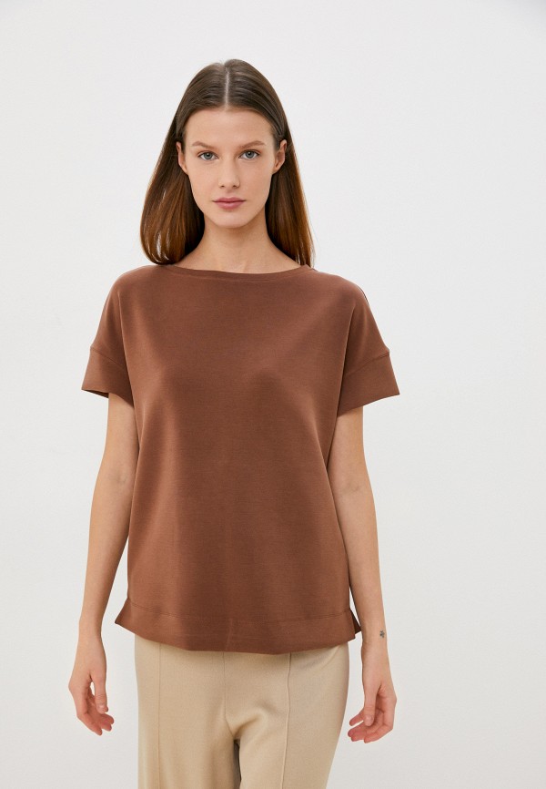 женская футболка gerry weber, коричневая