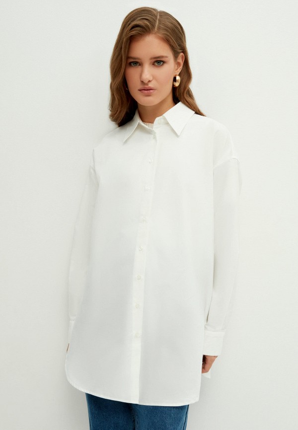 женская рубашка с длинным рукавом zarina, белая