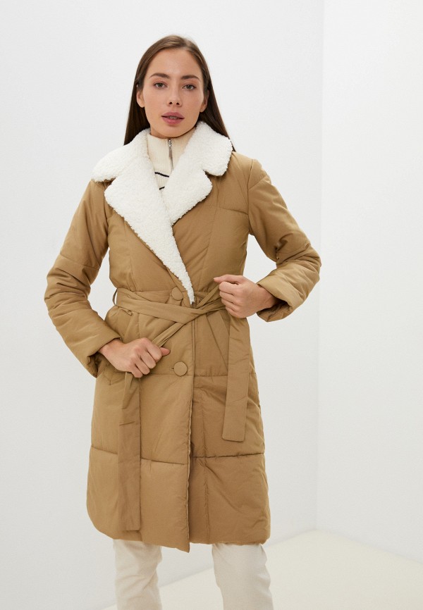 женская утепленные куртка perspective, коричневая