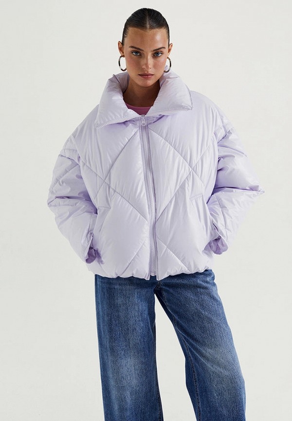 женская утепленные куртка love republic, фиолетовая