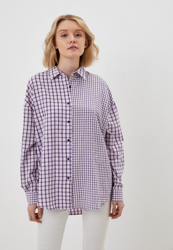 женская рубашка с длинным рукавом colin’s, фиолетовая