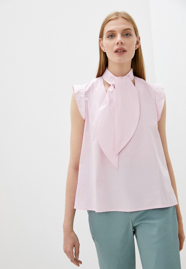 женская свободные блузка duckystyle, розовая