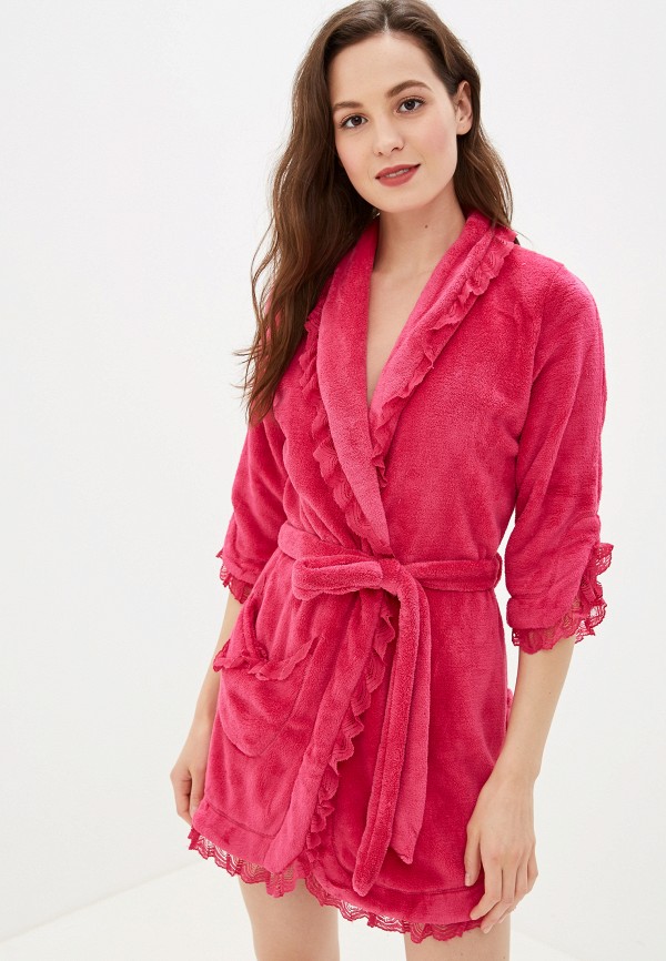 женский халат lelio, розовый