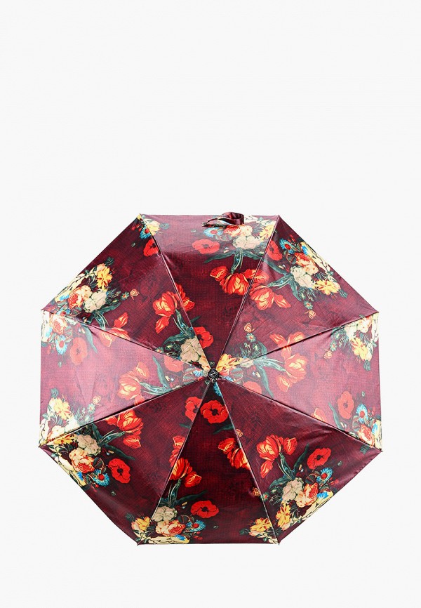 женский складные зонт zemsa, бордовый