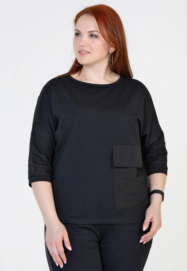 женская блузка с длинным рукавом prima linea, черная