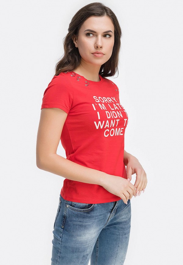 женская футболка millennials, красная