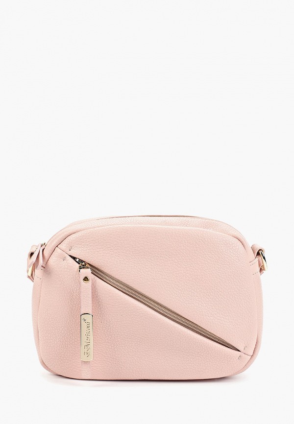 женская сумка через плечо franchesco mariscotti, розовая