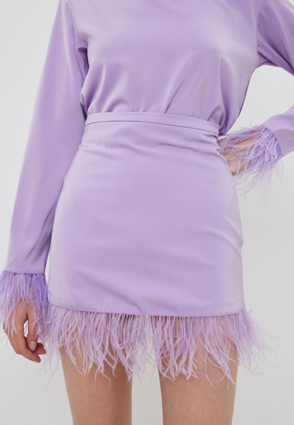 женская прямые юбка kira plastinina, фиолетовая
