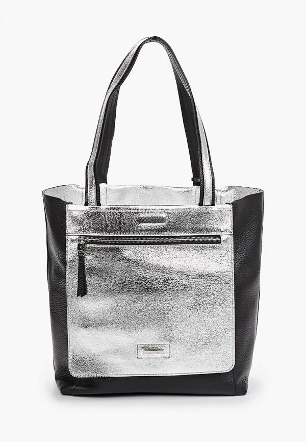 женская сумка-шоперы eleganzza, серебряная