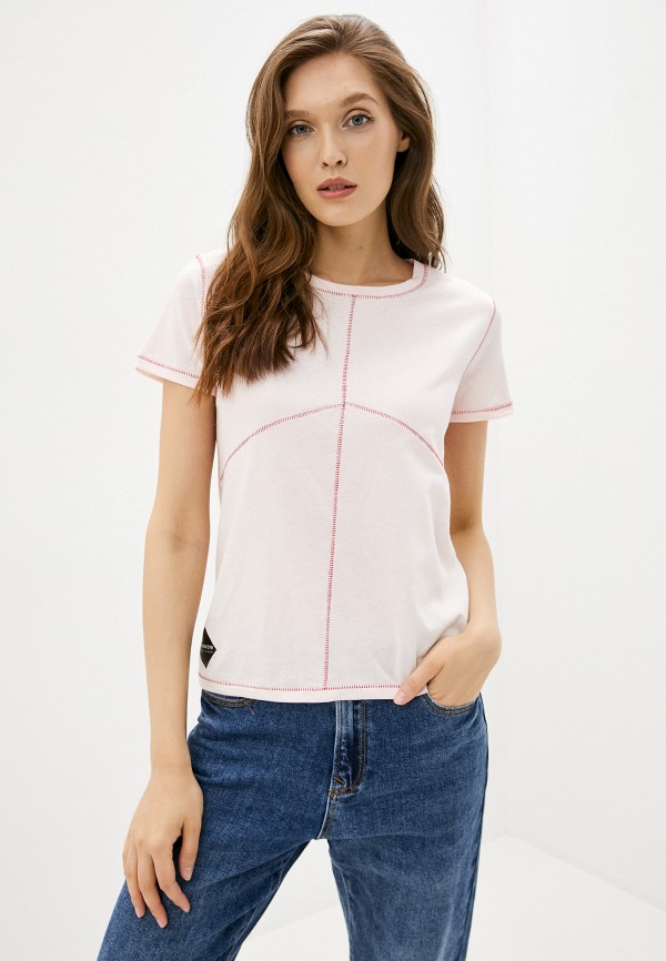 женская футболка brainwear, розовая