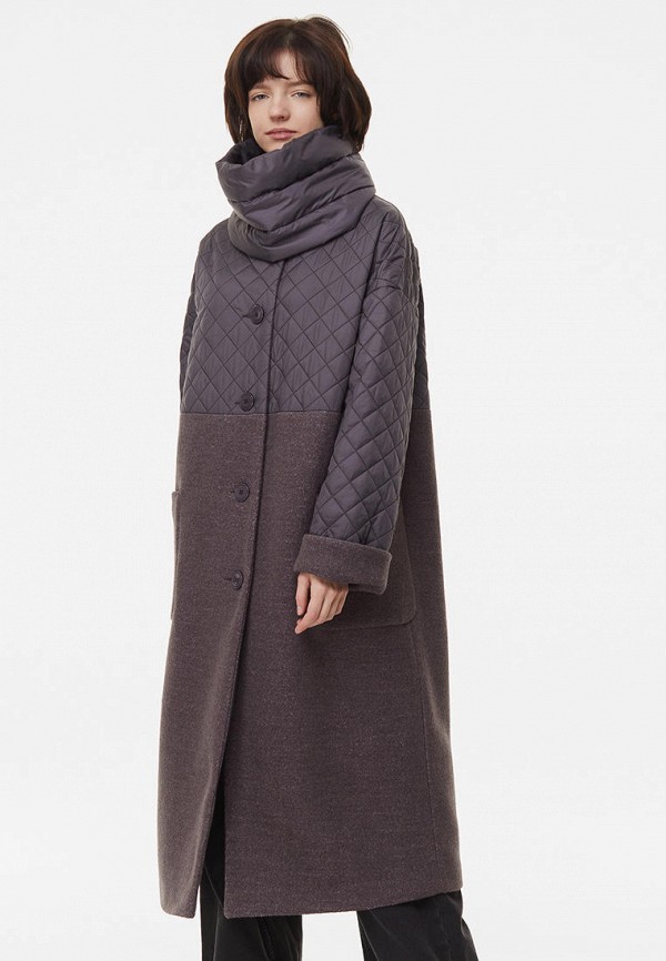 женская утепленные куртка vamponi, коричневая