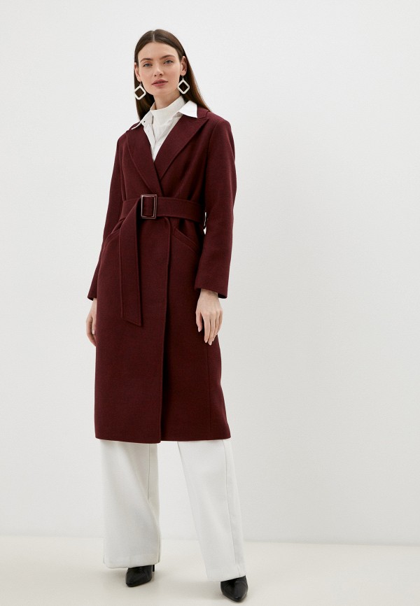 женское двубортные пальто vivaldi, бордовое