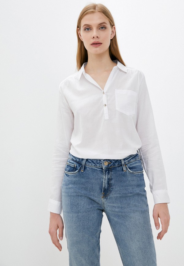 женская рубашка с длинным рукавом colin’s, белая