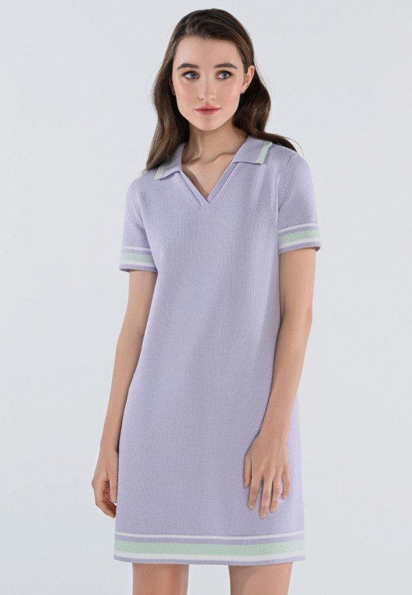 женское платье-свитеры scandica, фиолетовое