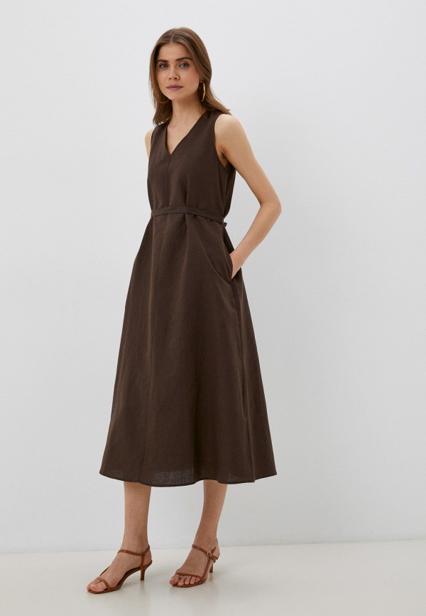 женское повседневные платье mark formelle, коричневое