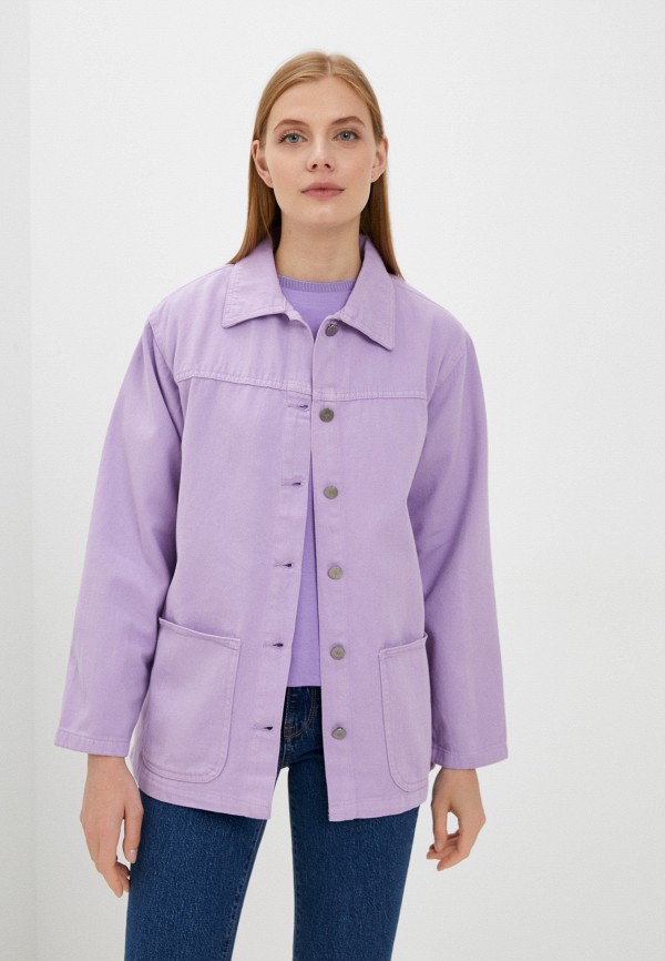 женская джинсовые куртка mossmore, фиолетовая