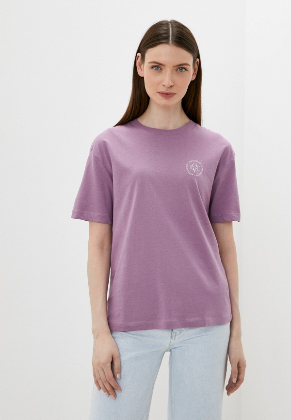 женская футболка o’stin, фиолетовая