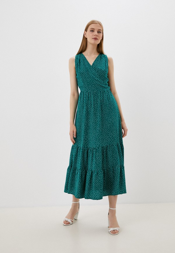 женское платье с запахом luvine, зеленое