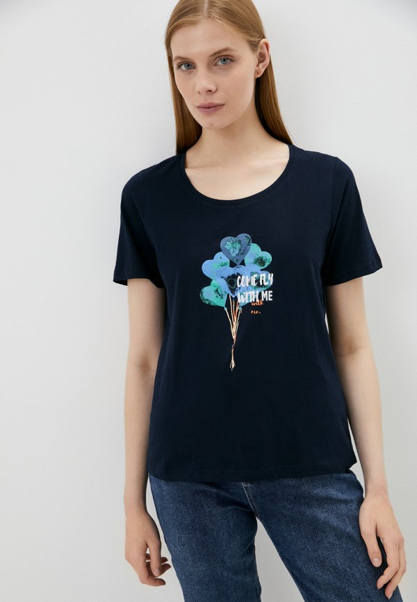 женская футболка baon, синяя