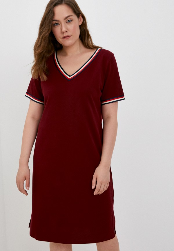 женское платье-футболки zavi, бордовое